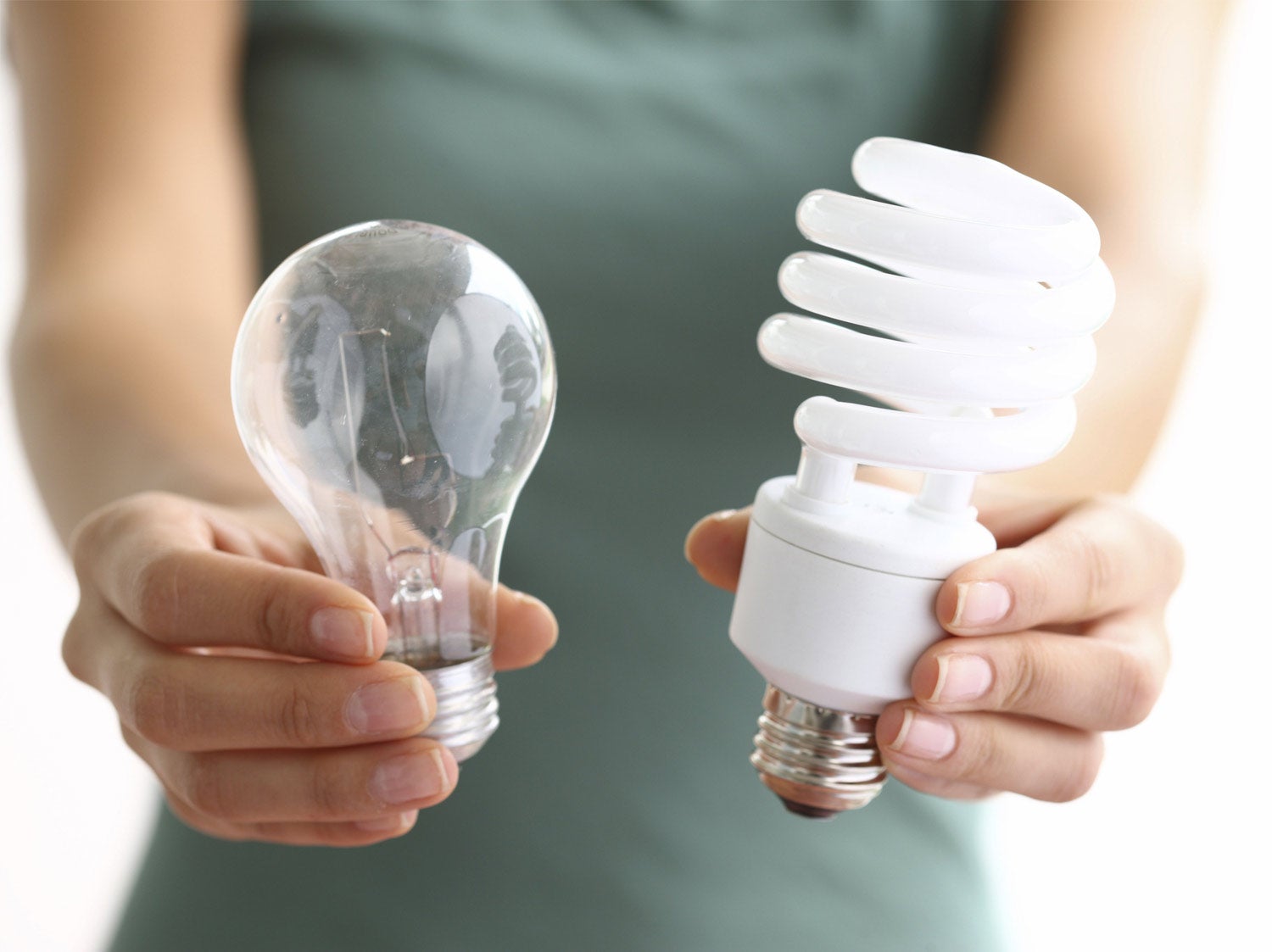 Deux ampoules aux styles différents, audit energetique